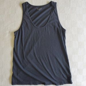 ATHLETA | Organic Daily Tee Tank Top | 100% Cotton | Charcoal Gray Wash | Medium